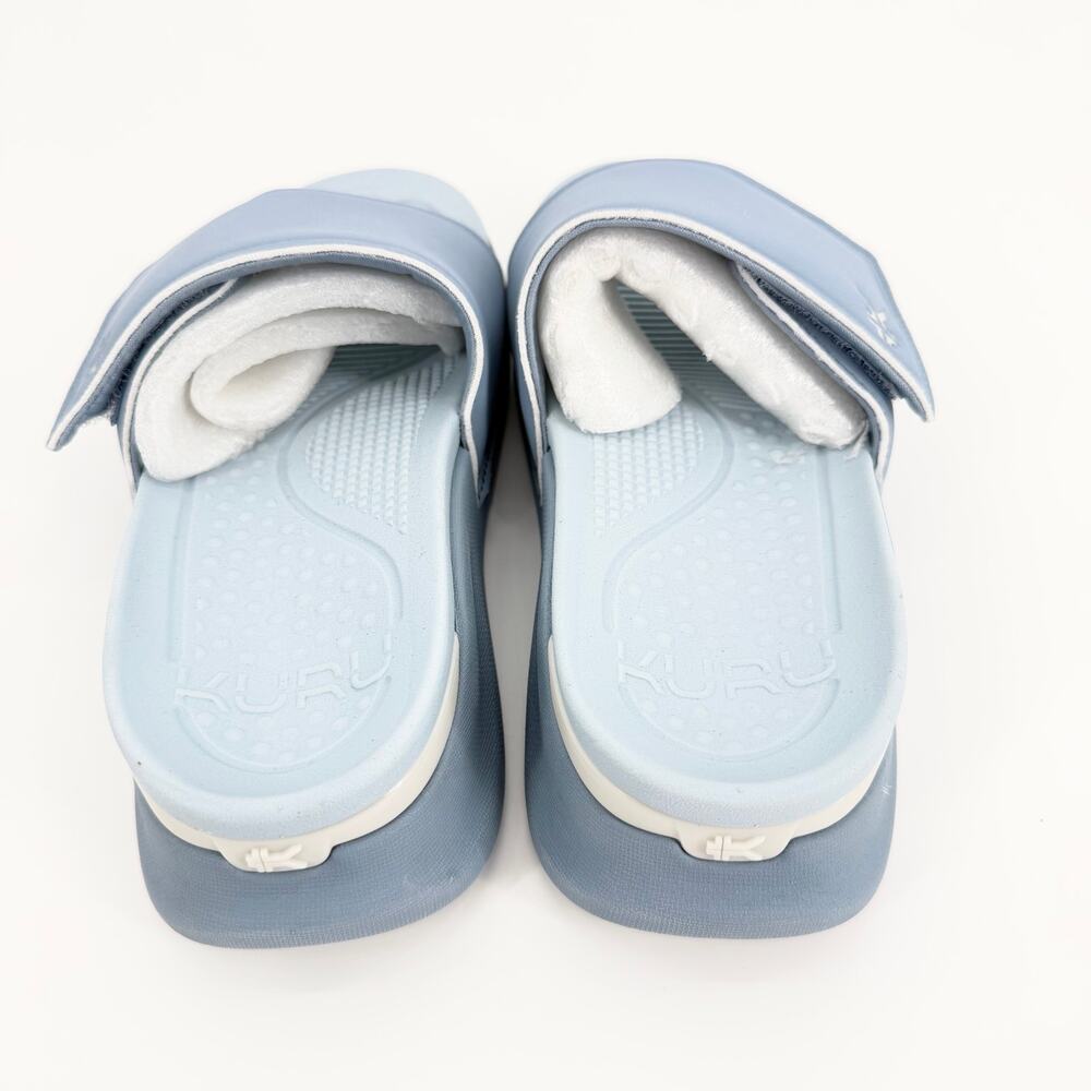 KURU Moment Recovery Slides Women 6 Blue Fog NIB Plantar Fasciitis Arch Support - Picture 5 of 9